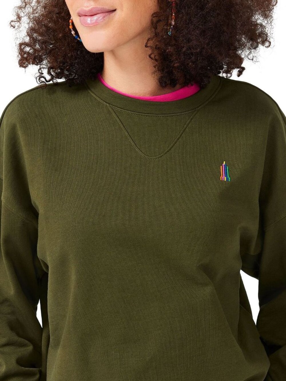 Terez Womens Ny Forever Cotton Crewneck Sweatshirt